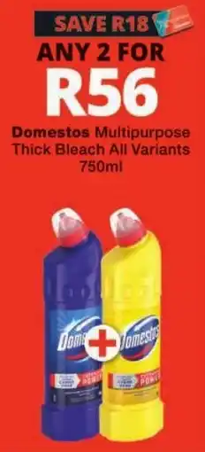 Checkers Domestos Multipurpose Thick Bleach offer