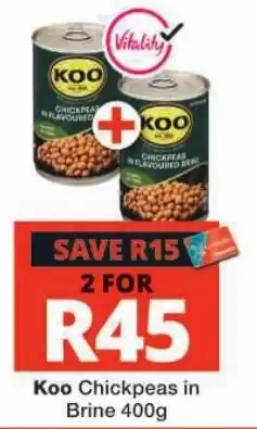 Checkers Koo Chickpeas in Brine offer