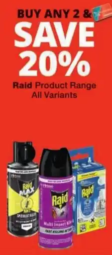 Checkers Raid Product Range offer
