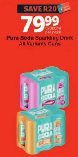 Checkers Pura Soda Sparkling Drink offer