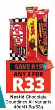 Checkers Nestlé Chocolate Countines offer