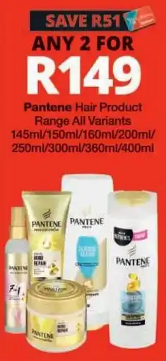 Checkers Pantene Hair Product Range offer
