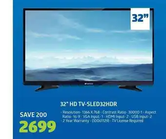 Incredible Connection Sansui - 32" HD TV-SLED32HDR offer