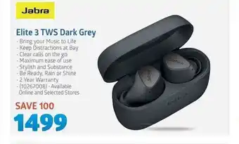 Incredible Connection Jabra - Elite TWS Dark Grey offer