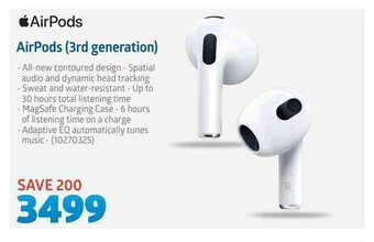 Incredible Connection Airpods (3rd Generation) offer