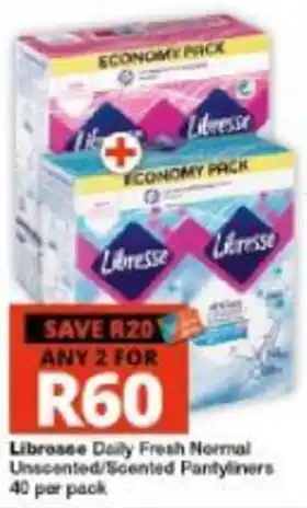 Libresse Daily Fresh Normal Unscented/Scented Pantyliners