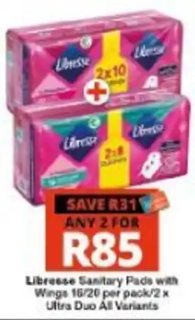 Libresse Sanitary Pads with Wings