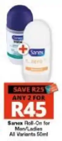 Checkers Hyper Sanex Roll-On for Men/Ladies offer