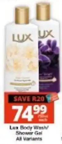 Checkers Hyper Lux Body Wash/ Shower Gel offer
