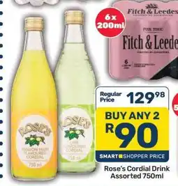 Pick n Pay Rose’s Cordial Drink Assorted 750ml offer