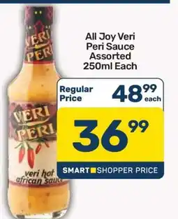 Pick n Pay All Joy Veri Peri Sauce Assorted 250ml Each offer