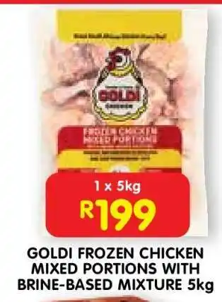 GOLDI FROZEN CHICKEN MIXED PORTIONS WITH BRINE-BASED MIXTURE 5kg