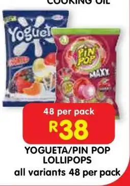 Shoprite Yogueta/Pin Pop Lollipops offer