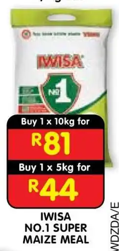Shoprite IWISA No. 1 Super Maize Meal offer