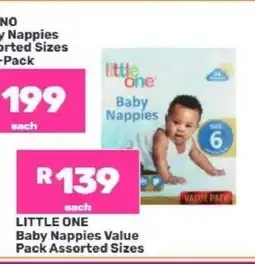 Game Little One Baby Nappies Value Pack Assorted Sizes offer