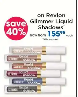 Clicks Revlon Glimmer Liquid Shadows offer