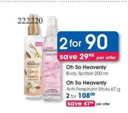Clicks Oh So Heavenly Body Spritzer 200 ml offer