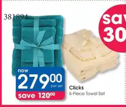 Clicks Clicks 6-Piece Towel Set offer