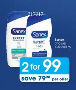 Clicks Sanex Shower Gel 500 ml offer