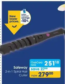 Clicks Safeway 2-in-1 Spiral Hair Curler offer