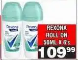 Advance Cash n Carry REXONA ROLL ON 50ML X 6's offer