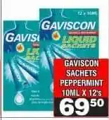 Advance Cash n Carry GAVISCON SACHETS PEPPERMINT 10ML X 12's offer