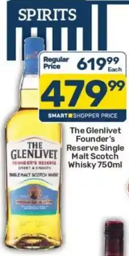 Pick n Pay Liquor The Glenlivet Founder's Reserve Single Malt Scotch Whisky offer