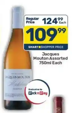 Pick n Pay Liquor Jacques Mouton Assorted offer