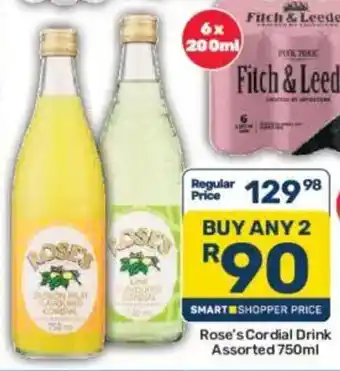 Pick n Pay Liquor Rose's Cordial Drink Assorted offer