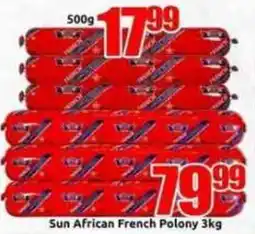 Three Star Cash and Carry Sun African French Polony offer
