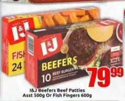 Three Star Cash and Carry I&J Beefers Beef Patties offer