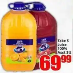 Three Star Cash and Carry 5 Juice 100% Assorted offer