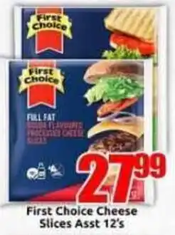 Three Star Cash and Carry First Choice Cheese Slices Assorted offer