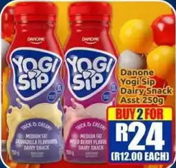Three Star Cash and Carry Danone Yogi Sip Dairy Snack Assorted offer