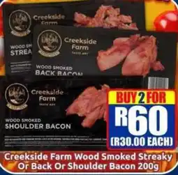 Three Star Cash and Carry Creekside Farm Wood Smoked Bacon offer