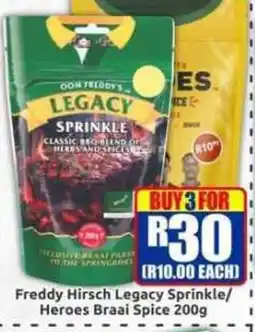 Three Star Cash and Carry Freddy Hirsch Legacy Sprinkle offer