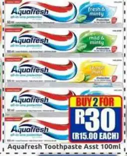 Three Star Cash and Carry Aquafresh Toothpaste Assorted offer