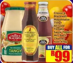 Three Star Cash and Carry Crosse & Blackwell Mayonnaise offer