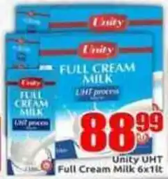 Three Star Cash and Carry Unity UHT Full Cream Milk offer