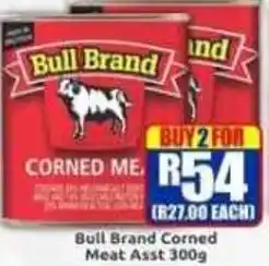 Three Star Cash and Carry Bull Brand Corned Meat Asst offer