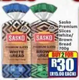 Three Star Cash and Carry Sasko Premium Slices White/Brown Bread offer
