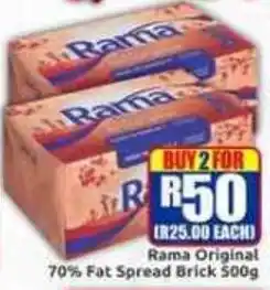 Three Star Cash and Carry Rama Original 70% Fat Spread Brick offer