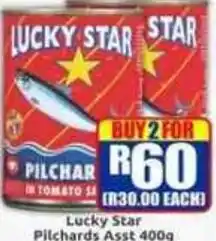 Three Star Cash and Carry Lucky Star Pilchards Assorted offer