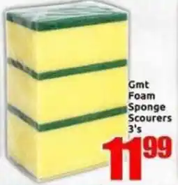Three Star Cash and Carry Gmt Foam Sponge Scourers offer