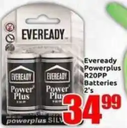 Three Star Cash and Carry Eveready Powerplus R20PP Batteries offer