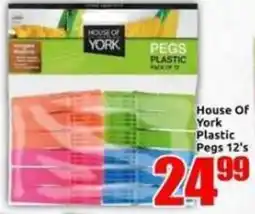 Three Star Cash and Carry House Of York Plastic Pegs offer