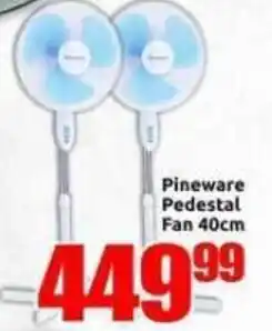Three Star Cash and Carry Pineware Pedestal Fan 40cm offer