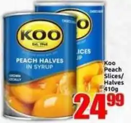 Three Star Cash and Carry Koo Peach Halves in Syrup offer