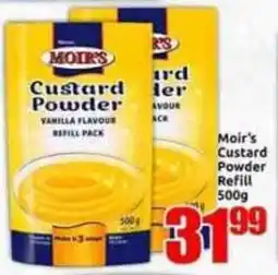 Three Star Cash and Carry Moir's Custard Powder offer
