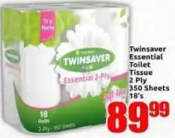 Three Star Cash and Carry Twinsaver Essential Toilet Tissue offer